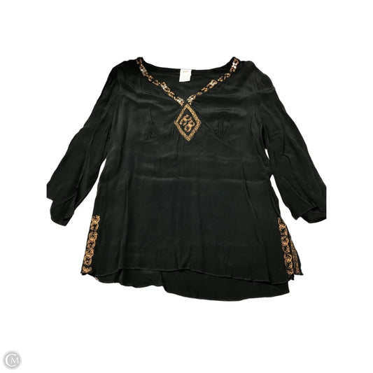 Top Long Sleeve By Faded Glory In Black, Size: Xl