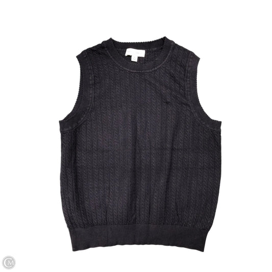 Sweater Short Sleeve By Free Assembly In Navy, Size: L