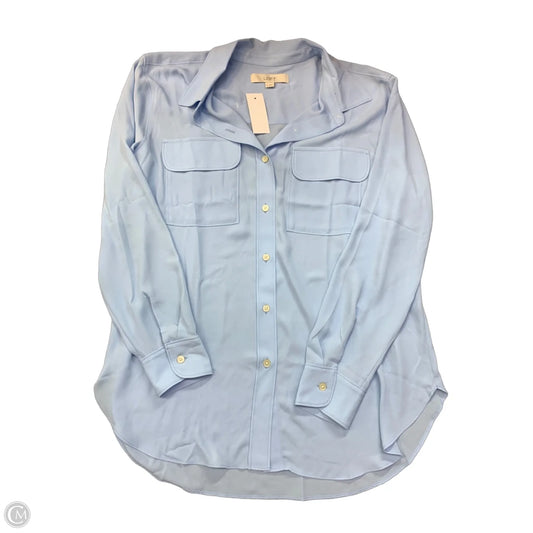 Top Long Sleeve By Loft In Blue, Size: M