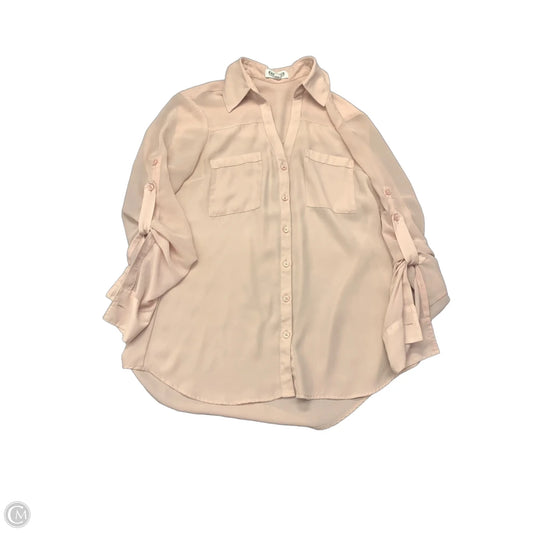 Top Long Sleeve By Express In Pink, Size: Xs