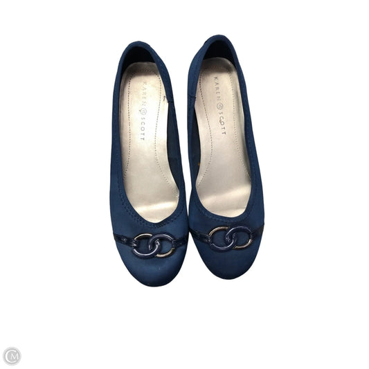 Shoes Flats By Karen Scott In Blue, Size: 9.5