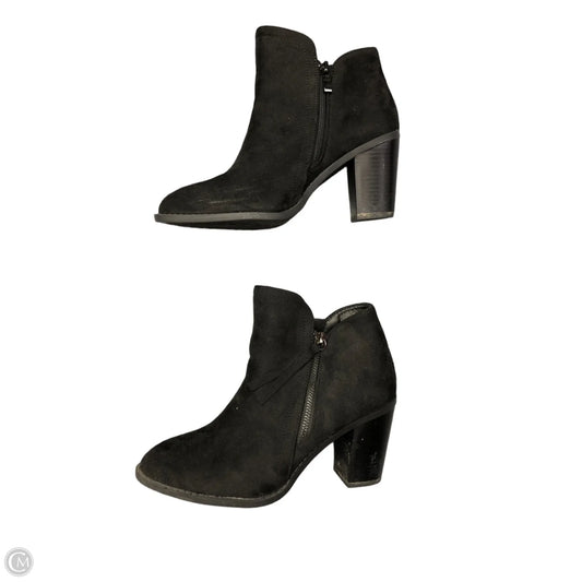 Boots Ankle Heels By Clothes Mentor In Black, Size: 9