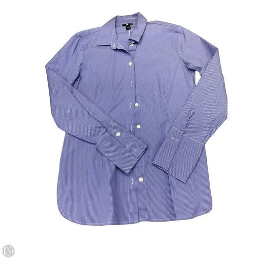 Top Long Sleeve By Ann Taylor In Blue, Size: S