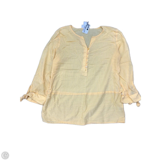 Top Long Sleeve By Liz Claiborne In Yellow, Size: Xs