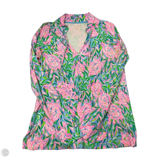 Sweatshirt Designer By Lilly Pulitzer In Blue & Pink, Size: L