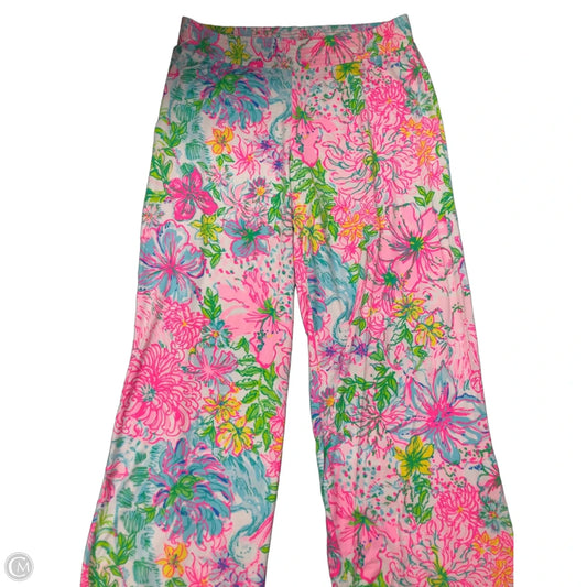 Pants Designer By Lilly Pulitzer In Blue & Pink, Size: M