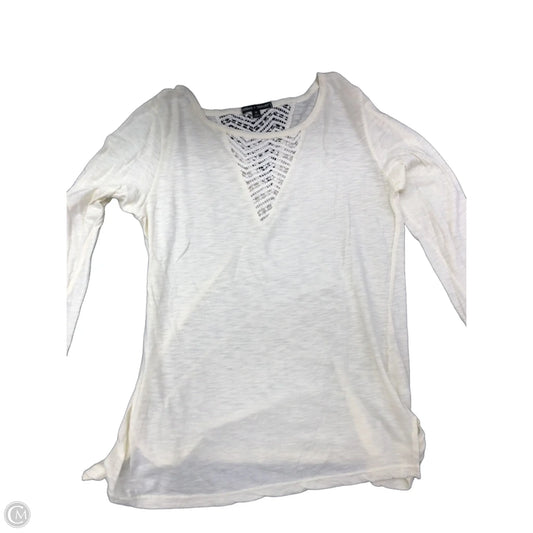 Top Long Sleeve By Threads 4 Thought In Cream, Size: M