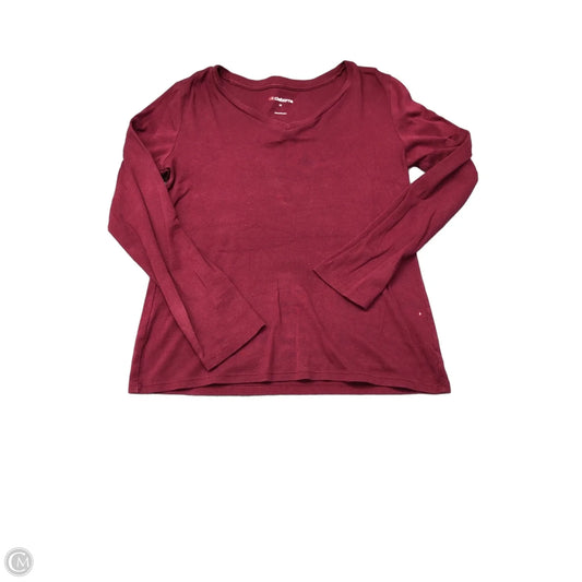 Top Long Sleeve By Liz Claiborne In Red, Size: M