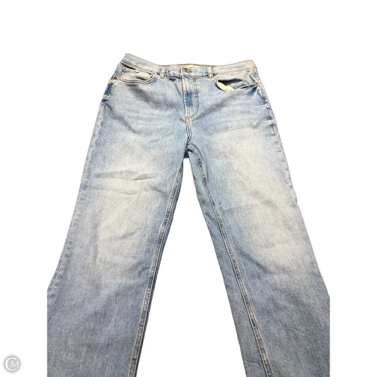 Jeans Straight By Zara In Blue Denim, Size: 12