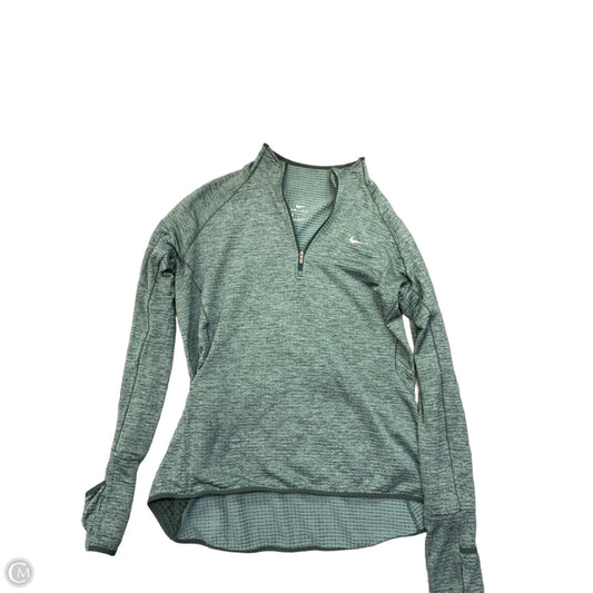 Athletic Sweatshirt Collar By Nike Apparel In Green, Size: L