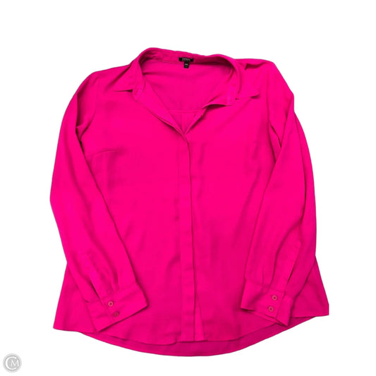 Top Long Sleeve By Express In Pink, Size: L
