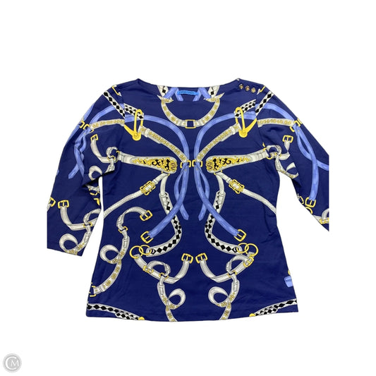 Top Long Sleeve By J Mclaughlin In Blue, Size: L