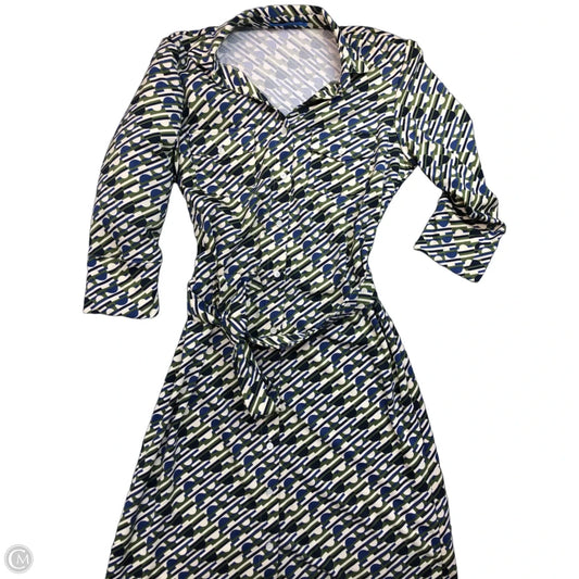 Dress Casual Midi By J Mclaughlin In Blue & Green, Size: M