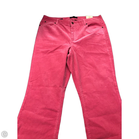 Pants Corduroy By Talbots In Pink, Size: 14