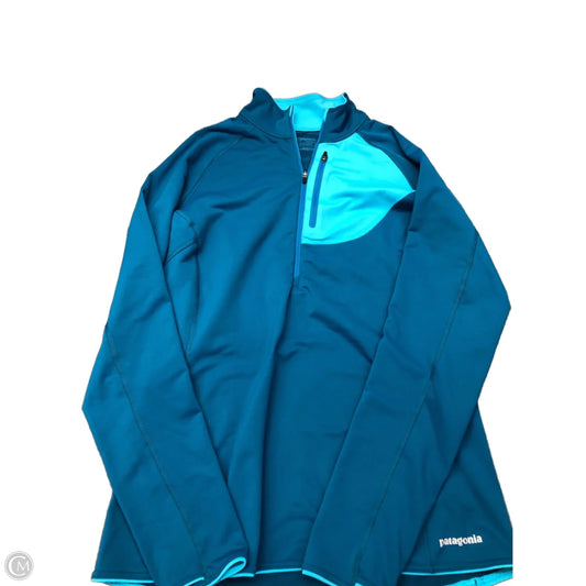 Athletic Sweatshirt Collar By Patagonia In Blue, Size: M