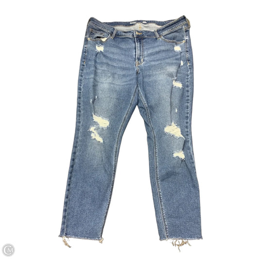 Jeans Skinny By Old Navy In Blue Denim, Size: 16