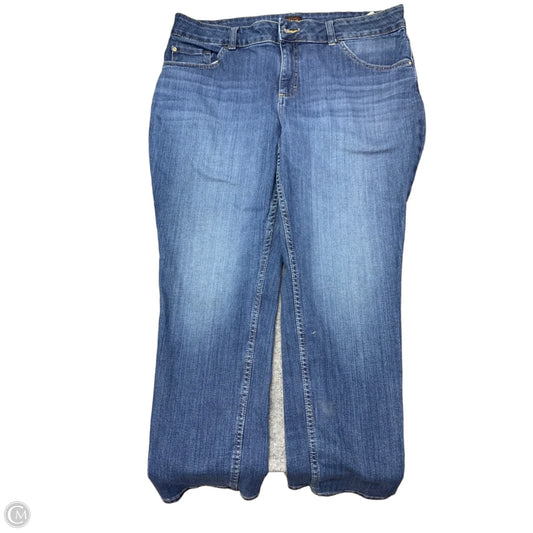 Jeans Straight By Lee In Blue Denim, Size: 18