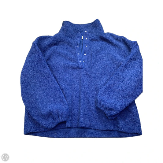 Sweatshirt Collar By Loft In Blue, Size: Xxl