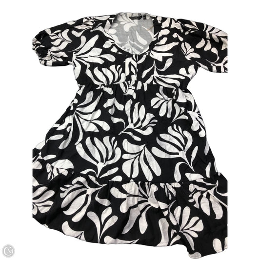 Dress Casual Midi By Mlle Gabrielle In Black & White, Size: 2x