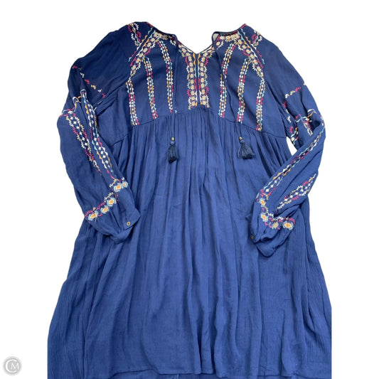 Dress Casual Midi By Nurture In Navy, Size: 2x