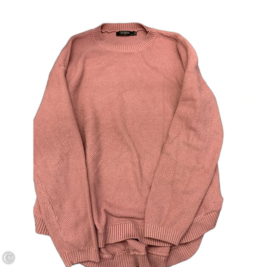 Sweater By Fashion Bug In Pink, Size: Xxl