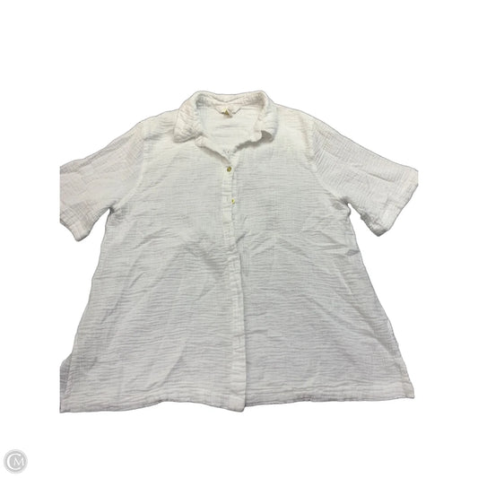 Top Short Sleeve Designer By Lilly Pulitzer In White, Size: L
