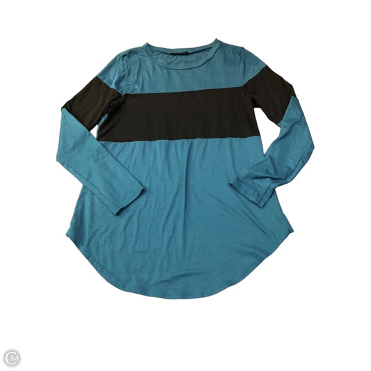Top Long Sleeve By Bombom In Aqua, Size: S