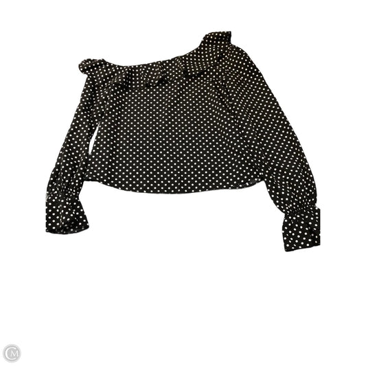Top Long Sleeve By Shein In Polkadot Pattern, Size: S