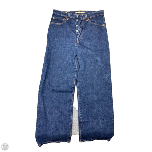 Jeans Straight By Levis In Blue Denim, Size: 10