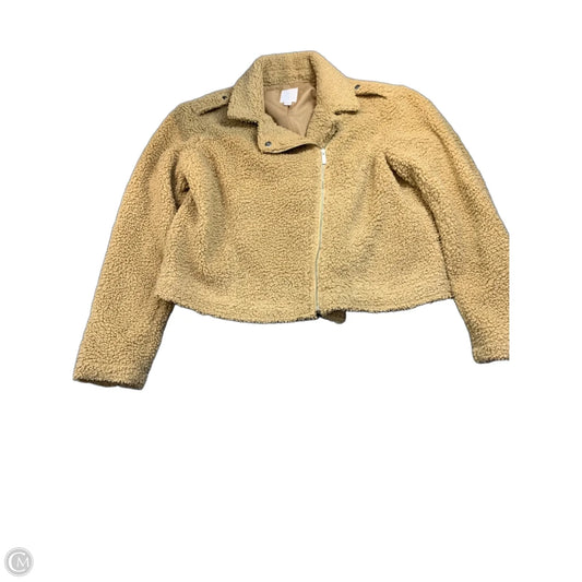 Jacket Faux Fur & Sherpa By Lauren Conrad In Brown, Size: L