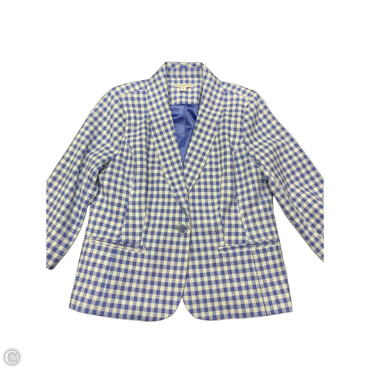 Blazer By Isaac Mizrahi Live Qvc In Blue & White, Size: 12
