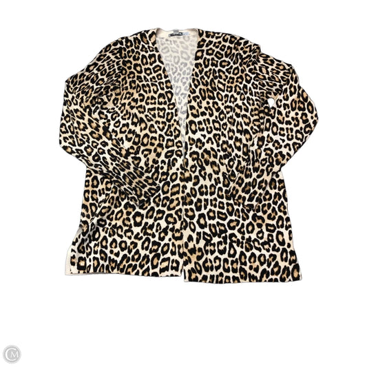 Sweater Cardigan By Chicos In Animal Print, Size: S