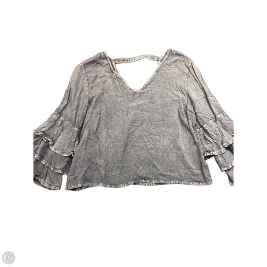 Top 3/4 Sleeve By Style Envy In Grey, Size: L