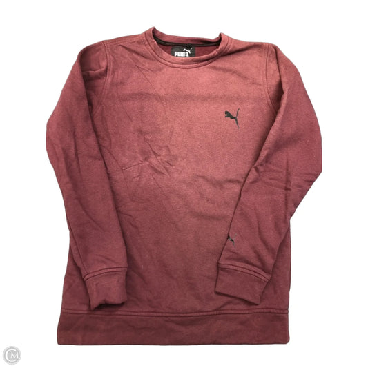 Sweatshirt Crewneck By Puma In Maroon, Size: S