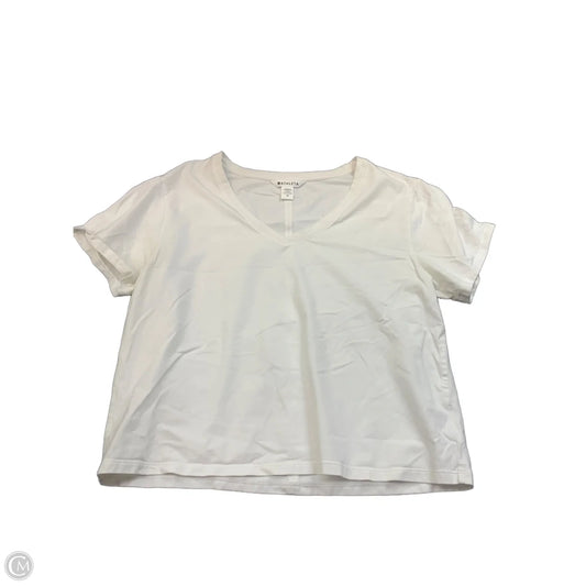 Athletic Top Short Sleeve By Athleta In White, Size: M