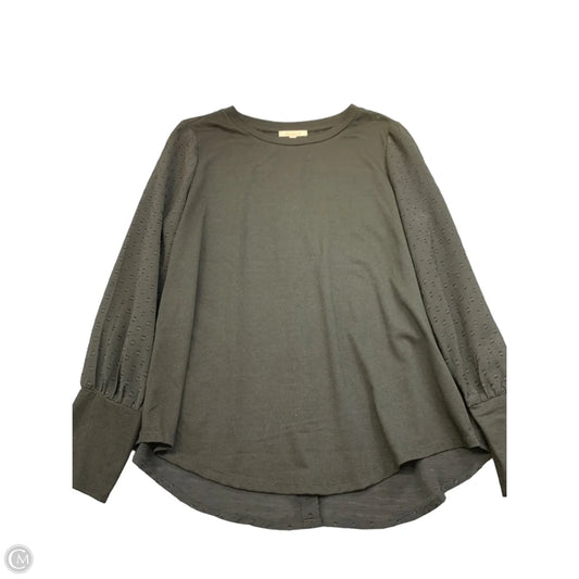Top Long Sleeve By Skies Are Blue In Black, Size: M