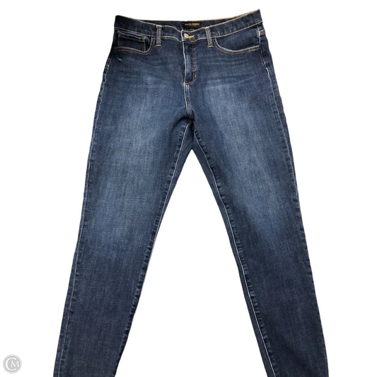 Jeans Skinny By Banana Republic In Blue Denim, Size: 14
