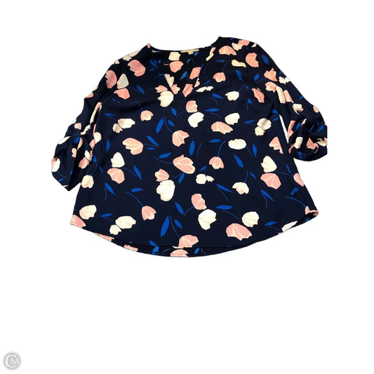Top 3/4 Sleeve By Hawthorn In Blue, Size: Xl