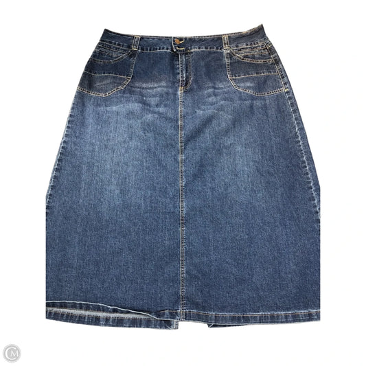 Skirt Maxi By Cato In Blue Denim, Size: 20