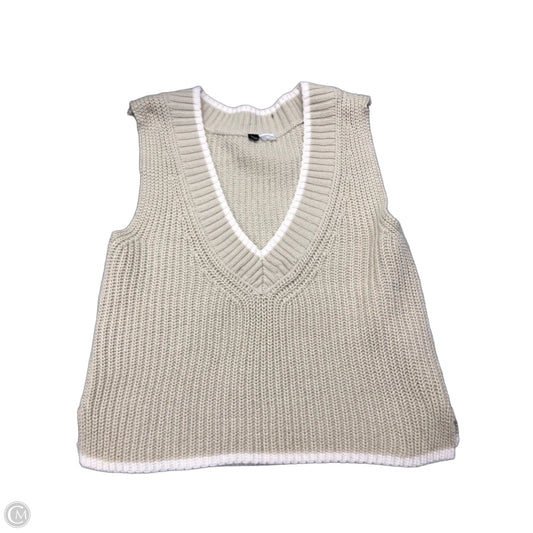 Vest Sweater By Clothes Mentor In Tan, Size: S