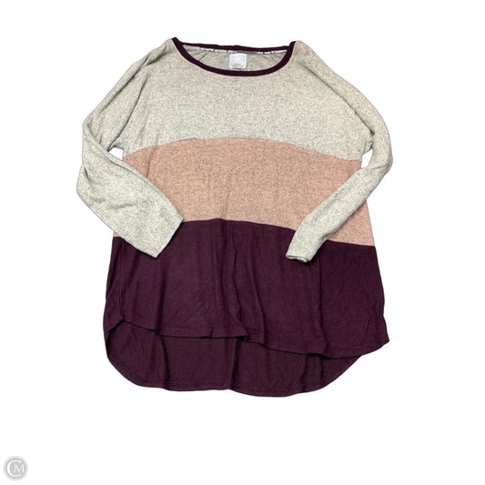 Sweater By Sunday In Grey & Purple, Size: L