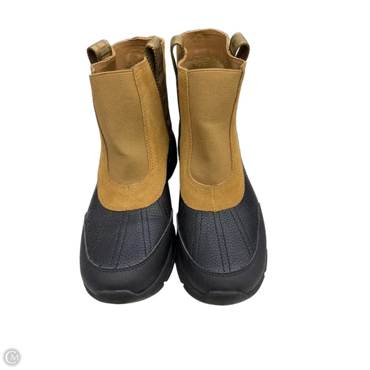 Boots Ankle Flats By Lands End In Black & Brown, Size: 7.5