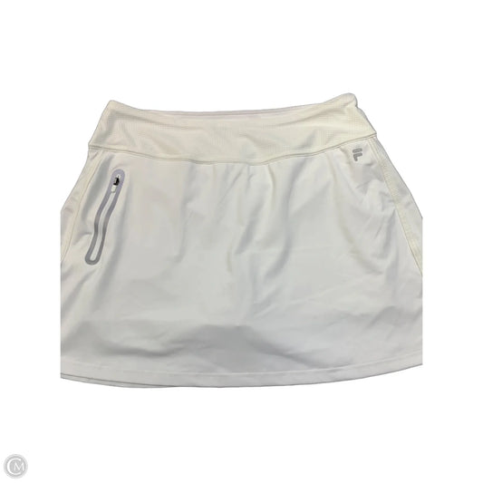 Athletic Skirt By Fila In White, Size: Xl