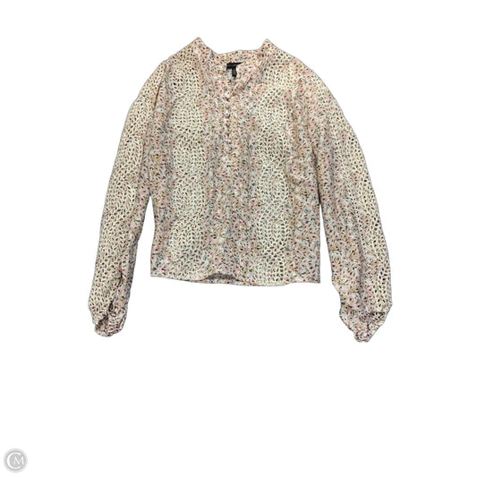 Top Long Sleeve By White House Black Market In Brown, Size: Xs