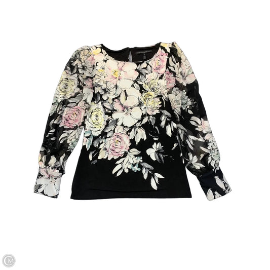 Top Long Sleeve By White House Black Market In Black & Pink, Size: Xs