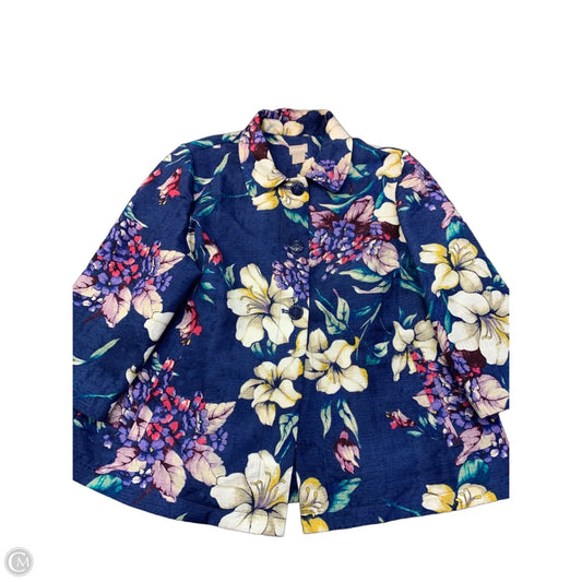 Jacket Other By Chicos In Floral Print, Size: L