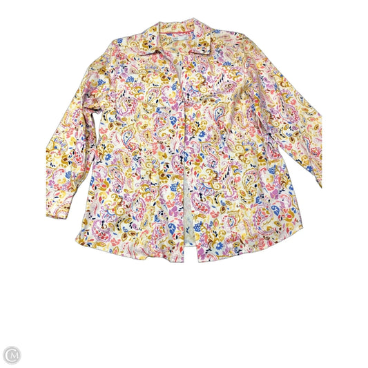 Top Long Sleeve By Croft And Barrow In Multi-colored, Size: M