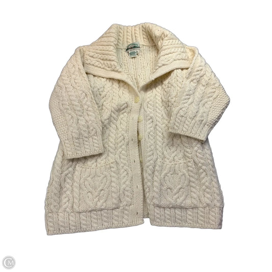 Sweater Cardigan By Clothes Mentor In Cream, Size: Xl