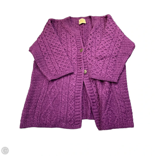Sweater Cardigan By Clothes Mentor In Purple, Size: Xl
