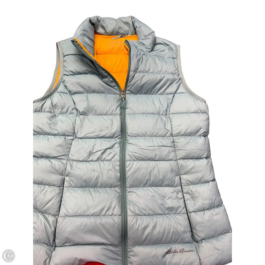 Vest Puffer & Quilted By Eddie Bauer In Blue, Size: L